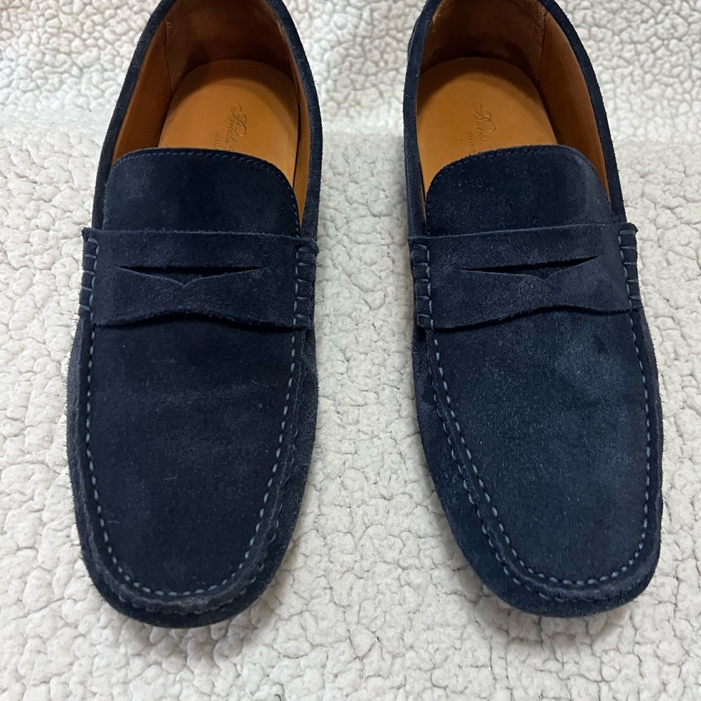 Brooks Brothers Dark Blue Suede Loafers